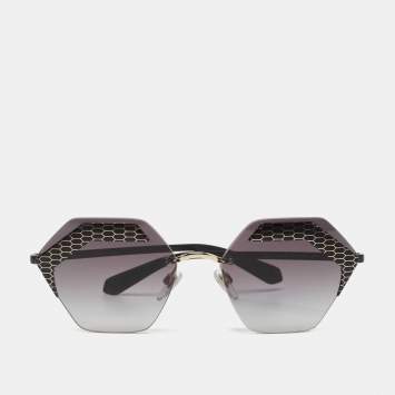 Pre Owned Bvlgari Black 6103 Serpenti Geometric Sunglasses