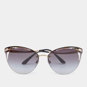 Bvlgari Gold/Grey Gradient 6110 Cat-eye Sunglasses
