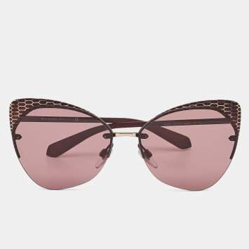 Bvlgari Purple/Gold 6096 Serpenti BV Butterfly Sunglasses