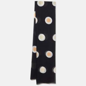 Bvlgari Black Bvlgari Bvlgari Print Silk Chiffon Stole 