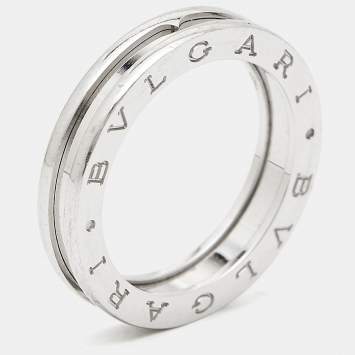 Bvlgari B.Zero1 1-Band 18k White Gold Ring Size 61