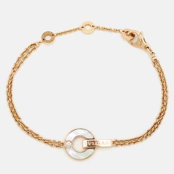 Bvlgari Bvlgari Mother of Pearl Diamond 18K Rose Gold Bracelet