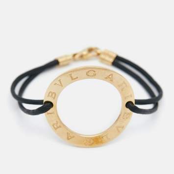 Bvlgari Bvlgari Circle 18k Yellow Gold Cord Bracelet