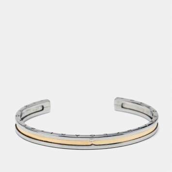 Bvlgari B.Zero1 18 Rose Gold Stainless Steel Open Cuff Bracelet SM