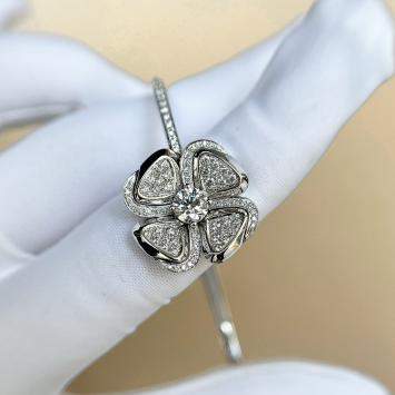 Bvlgari 18K White Gold Diamond Fiorever Bracelet 