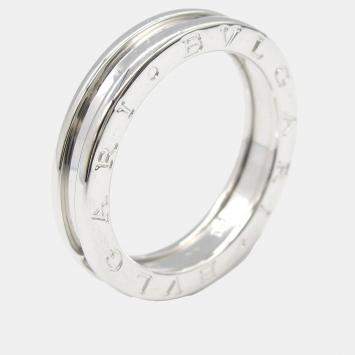 Bvlgari 18K White Gold B.Zero1 Band Ring EU 60