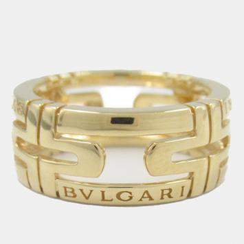 Bvlgari 18K Yellow Gold Parentesi Band Ring EU 48