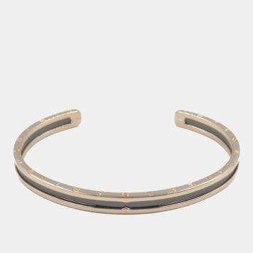 Bvlgari 18K Rose Gold and Ceramic B.Zero1 Cuff Bracelet