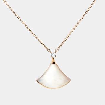 Bvlgari Divas' Dream Mother of Pearl Diamond 18k Rose Gold Necklace