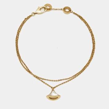 Bvlgari Divas' Dream Mother of Pearl 18k Yellow Gold Charm Bracelet ML