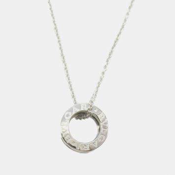 Bvlgari 18K White Gold Small B.zero1 Pendant Necklace