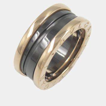 Bvlgari B.Zero1 18K Rose Gold and Ceramic Band Ring EU 48