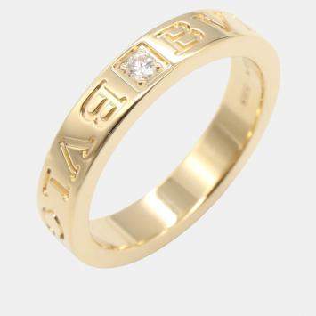 Bvlgari B.Zero1 18K Rose Gold and Diamond B.Zero1 Band Ring EU 53