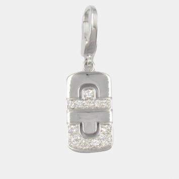 Bvlgari 18K White Gold Parentesi Diamond Charm