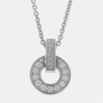 Bvlgari 18K White Gold Bvlgari Bvlgari Diamond Openwork Necklace