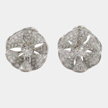 Bvlgari Divas' Dream Divissima 18K White Gold 1.05ctw Diamond Earrings