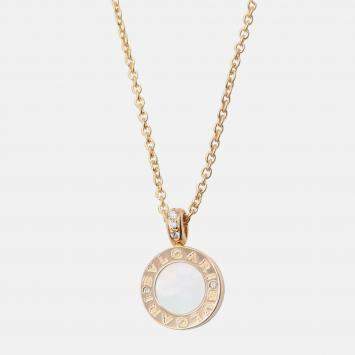 Pre Owned Bvlgari 18K Rose Gold, Diamond Pendant Necklace