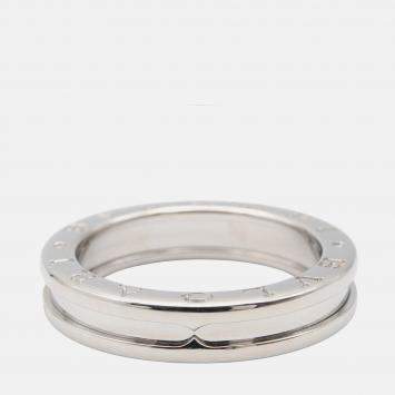 Pre Owned Bvlgari B.Zero1 1-Band 18K White Gold Ring EU 58