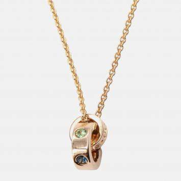 Pre Owned Bvlgari Roman Sorbets 18K Rose Gold Amethyst and Pink Tourmalines Pendant Necklace