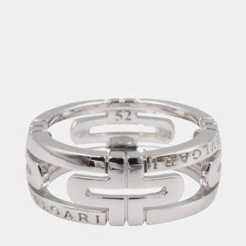 مملوكة مسبقًا Bvlgari Parentesi 18K White Gold Band Ring EU 52