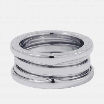 Pre Owned Bvlgari B.Zero1 18K White Gold Band Ring EU 51