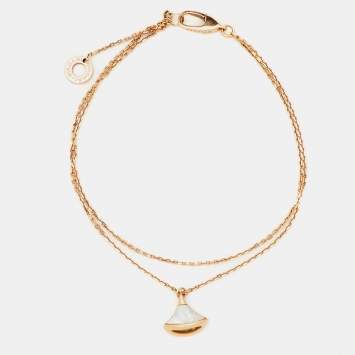 Pre Owned Bvlgari Divas' Dream Mother of Pearl 18k Rose Gold Bracelet ML