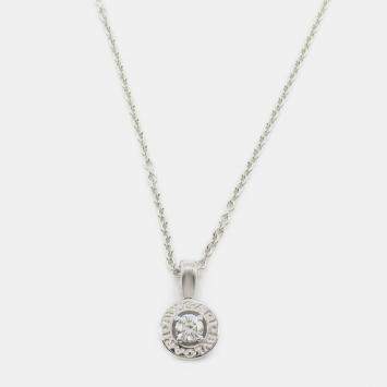 Pre Owned Bvlgari Bvlgari 18K White Gold and Diamond Pendant Necklace