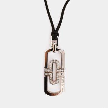 Pre Owned قلادة بلغاري ستيل مجموعة ألماس بارينتيسي دلّاية