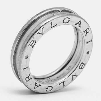 Pre Owned Bvlgari B.Zero1 1-Band 18k White Gold Ring  Size 50