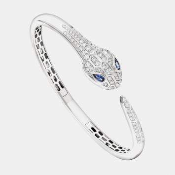 مملوكة مسبقًا سوار بلغاري سربينتي سيدوتوري طقم ألماس ذهب أبيض عيار 18 مقاس صغير