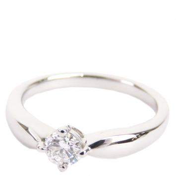 Pre Owned Bvlgari Dedicata a Venezia Silver PT950 Diamond Ring Size 52