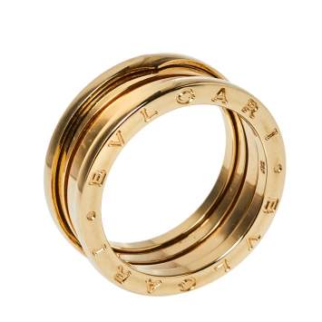 Pre Owned Bvlgari B.Zero1 18K Yellow Gold Three-Band Ring Size 61
