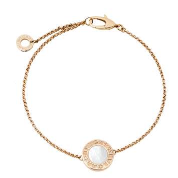 Pre Owned Bvlgari Bvlgari Mother of Pearl 18K Rose Gold Bracelet