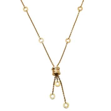 Pre Owned Bvlgari B.Zero1 18K Yellow Gold Station Necklace