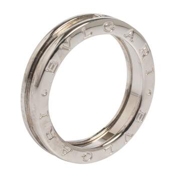 Pre Owned Bvlgari B.zero1 18K White Gold One-Band Ring Size EU 60