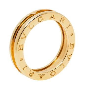 Pre Owned Bvlgari B.zero1 18K Yellow Gold One-Band Ring Size EU 55