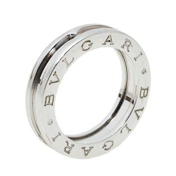 Pre Owned Bvlgari B.zero1 18K White Gold One-Band Ring Size EU 51