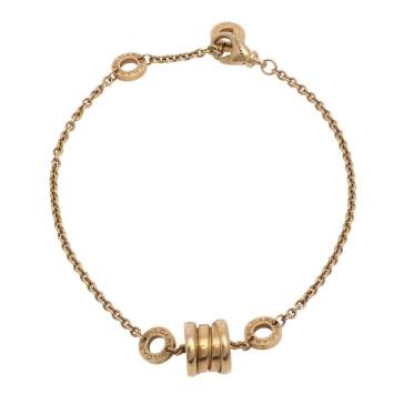 Pre Owned Bvlgari B.Zero1 18K Yellow Gold Soft Station Bracelet