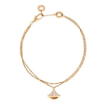 Pre Owned Bvlgari Diva’s Dream Diamond 18K Rose Gold Bracelet SM