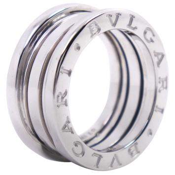 Pre Owned Bvlgari B.Zero1 18K White Gold Ring EU 48