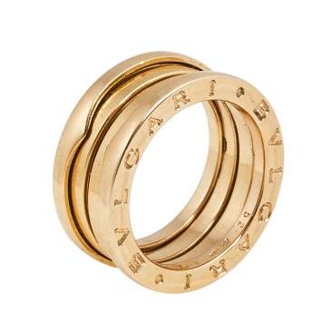 Pre Owned Bvlgari B.Zero1 18K Rose Gold 3-Band Ring Size 52
