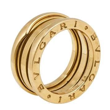مملوكة مسبقًا Bvlgari B.Zero1 18k Yellow Gold 3 Band Ring Size 51