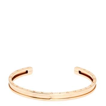 Pre Owned Bvlgari B.Zero1 18k Rose Gold Open Cuff Bracelet SM