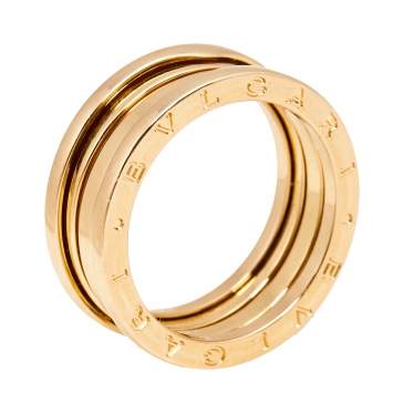 Pre Owned Bvlgari B.Zero1 18k Rose Gold 3 Band Ring Size 62