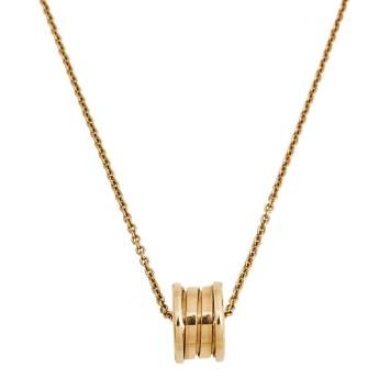 Pre Owned Bvlgari B.Zero1 18K Rose Gold Small Round Pendant Necklace