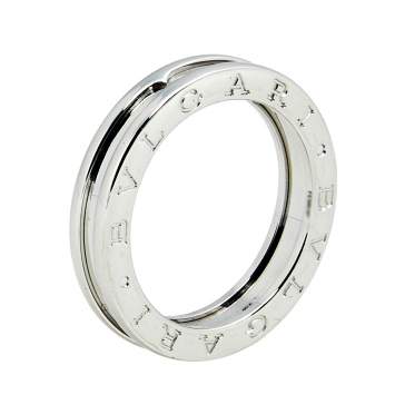 Pre Owned Bvlgari B.Zero1 18k White Gold 1 Band Ring Size 57
