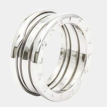 Pre Owned Bvlgari B.Zero1 18K White Gold Ring EU 56