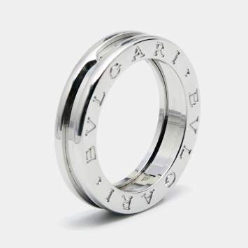Pre Owned Bvlgari B.Zero1 18k White Gold 1-Band Ring Size 51