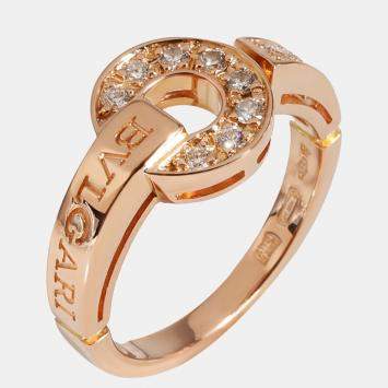Pre Owned Bvlgari Diamond Ring in 18k Rose Gold 0.28 CTW