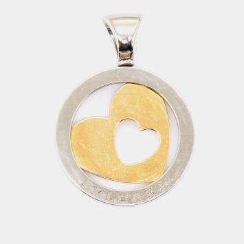 Bvlgari Tondo Heart 18k Yellow Gold Stainless Steel Pendant